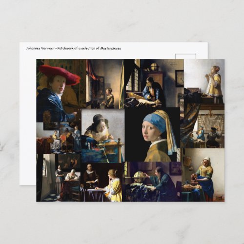 Johannes Vermeer _ Masterpieces Patchwork Postcard