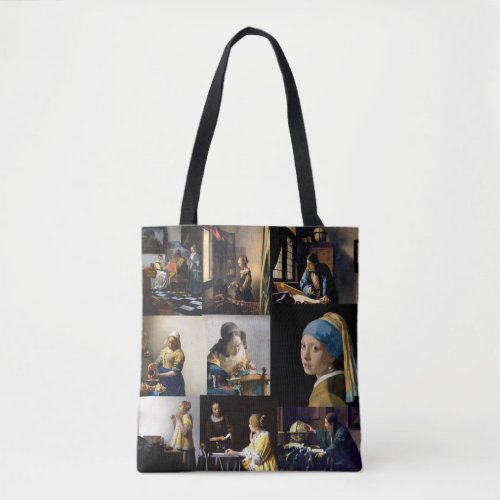 Johannes Vermeer _ Masterpieces Patchwork Tote Bag