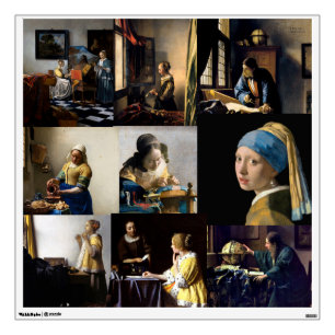 Johannes Vermeer - Masterpieces Patchwork Wall Decal