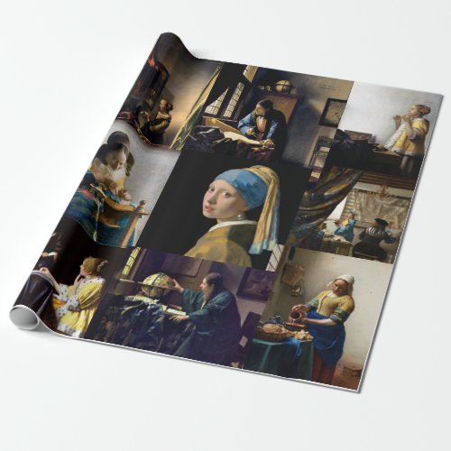 Johannes Vermeer _ Masterpieces Patchwork Wrapping Paper