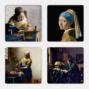 Johannes Vermeer - Masterpieces Selection Coaster Set