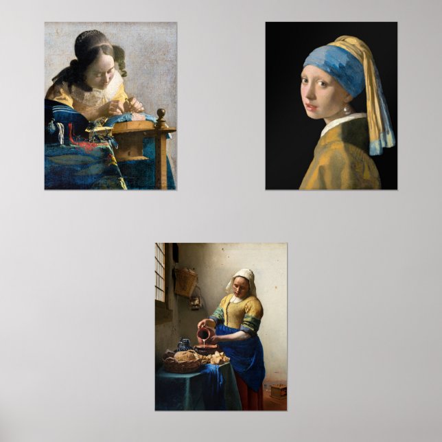 Johannes Vermeer - Masterpieces Selection Wall Art Sets (Front)