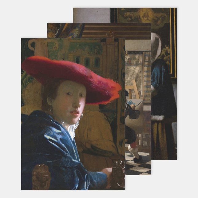 Johannes Vermeer - Masterpieces Selection Wrapping Paper Sheets (Creator Uploaded)