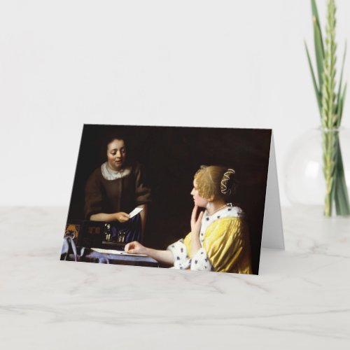 Johannes Vermeer _ Mistress and Maid Card