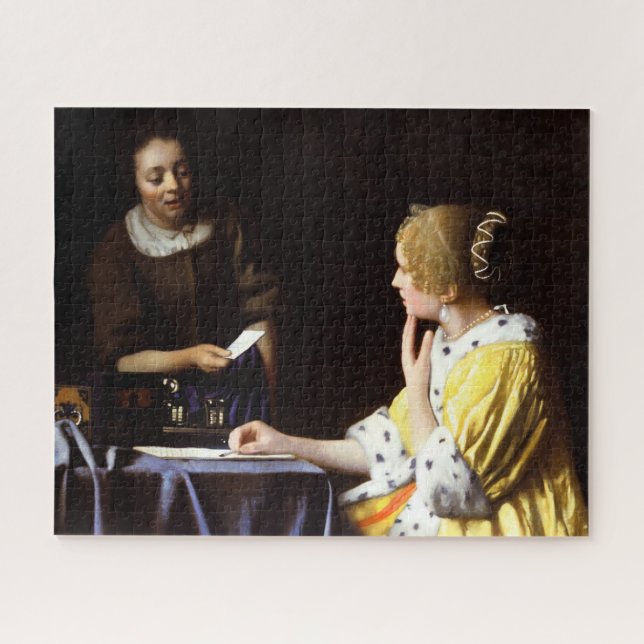 Johannes Vermeer - Mistress and Maid Jigsaw Puzzle (Horizontal)