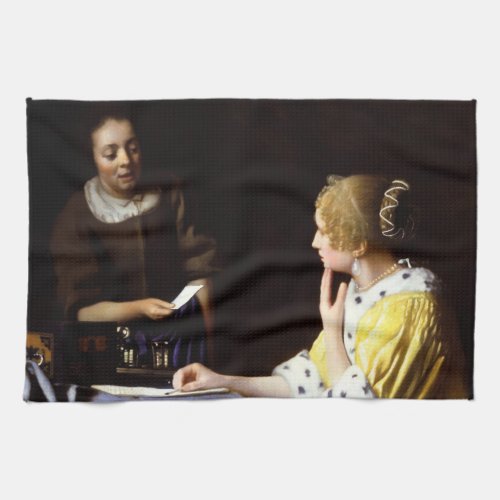 Johannes Vermeer _ Mistress and Maid Kitchen Towel