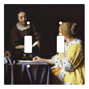 Johannes Vermeer - Mistress and Maid Light Switch Cover