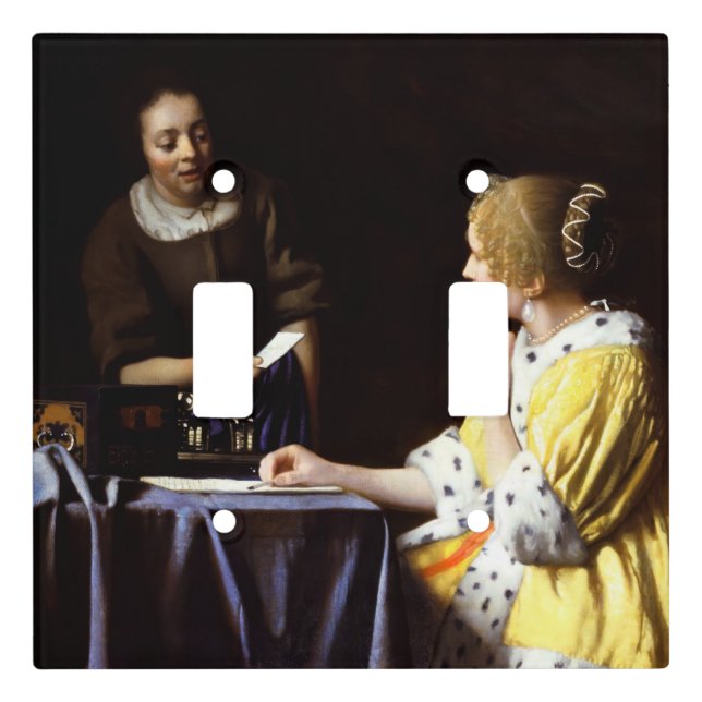Johannes Vermeer - Mistress and Maid Light Switch Cover (Front)