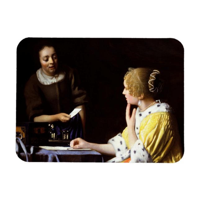 Johannes Vermeer - Mistress and Maid Magnet (Horizontal)