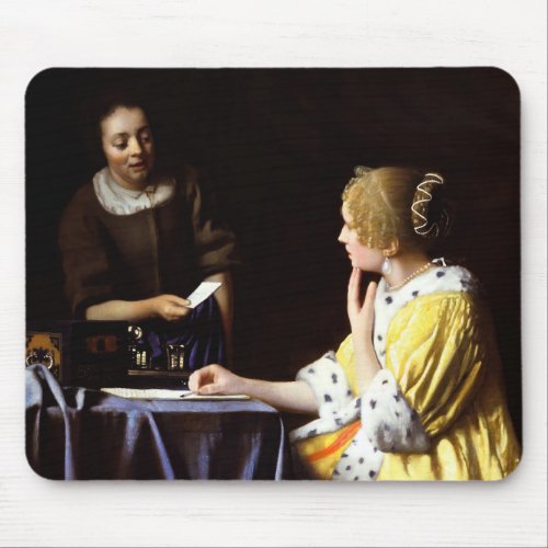 Johannes Vermeer _ Mistress and Maid Mouse Pad