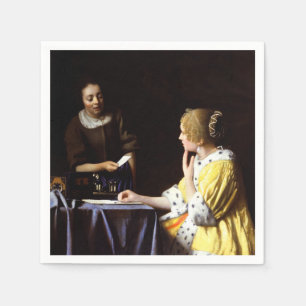 Johannes Vermeer - Mistress and Maid Napkins