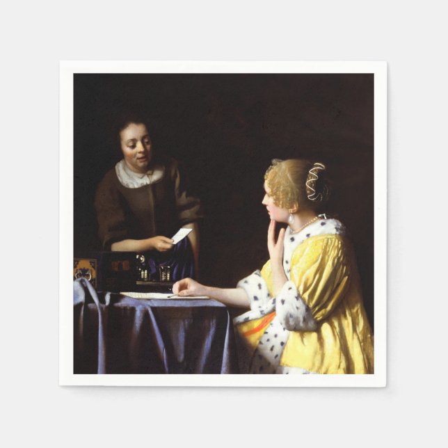 Johannes Vermeer - Mistress and Maid Napkins (Front)