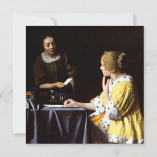 Johannes Vermeer - Mistress and Maid Thank You Card