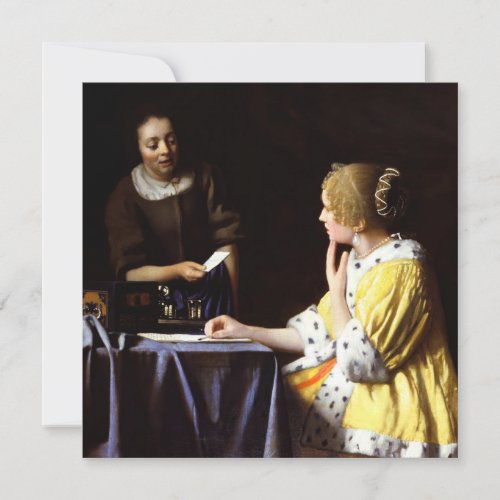 Johannes Vermeer _ Mistress and Maid Thank You Card