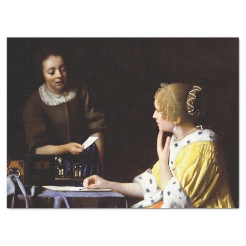 Johannes Vermeer _ Mistress and Maid Tissue Paper