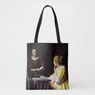Johannes Vermeer - Mistress and Maid Tote Bag