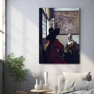 Johannes Vermeer, Officer And Laughing Girl Wall Decal