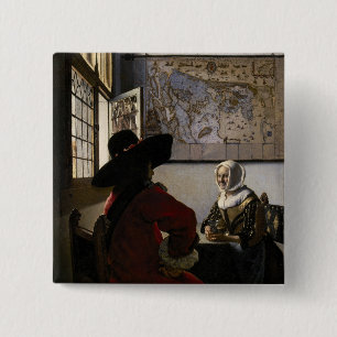 Johannes Vermeer - Officer with a Laughing Girl Button