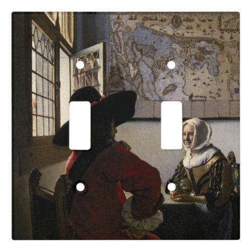 Johannes Vermeer _ Officer with a Laughing Girl Light Switch Cover