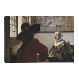 Johannes Vermeer - Officer with a Laughing Girl Placemat