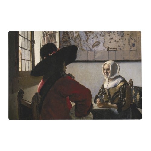 Johannes Vermeer _ Officer with a Laughing Girl Placemat