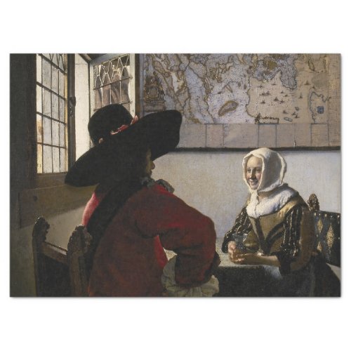 Johannes Vermeer _ Officer with a Laughing Girl Tissue Paper