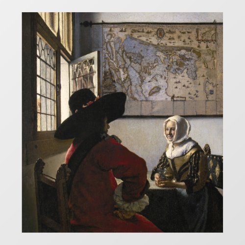 Johannes Vermeer _ Officer with a Laughing Girl Window Cling