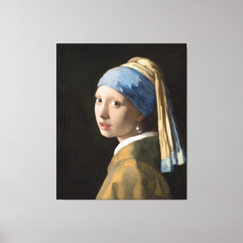 Johannes Vermeers Girl with a Pearl Earring  Canvas Print