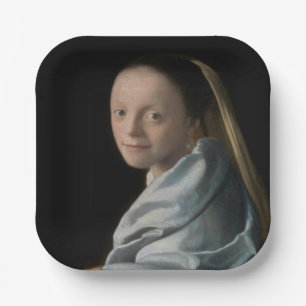 Johannes Vermeer - Study of a Young Woman Paper Plates