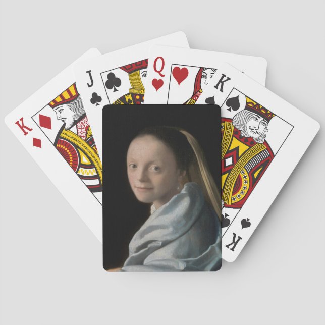 Johannes Vermeer - Study of a Young Woman Poker Cards (Back)