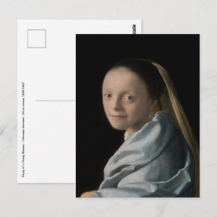 Johannes Vermeer - Study of a Young Woman Postcard