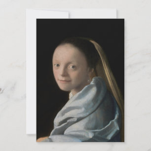Johannes Vermeer - Study of a Young Woman Thank You Card