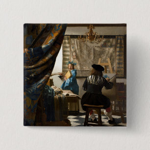 Johannes Vermeer - The Allegory of Painting Button