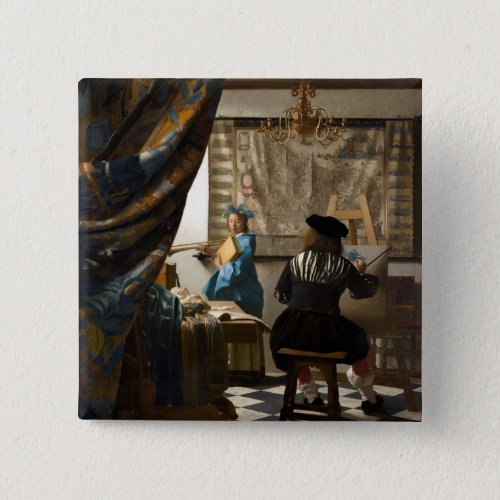 Johannes Vermeer _ The Allegory of Painting Button