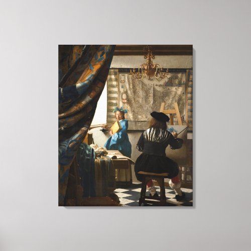 Johannes Vermeer _ The Allegory of Painting Canvas Print