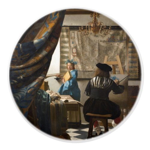 Johannes Vermeer _ The Allegory of Painting Ceramic Knob