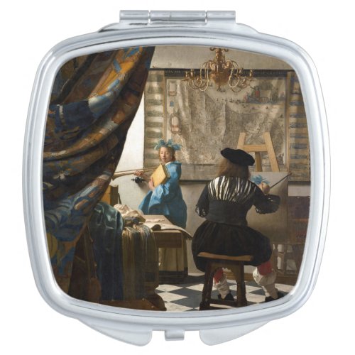 Johannes Vermeer _ The Allegory of Painting Compact Mirror