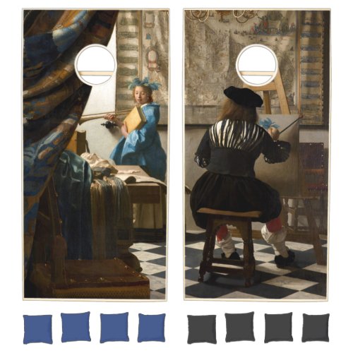 Johannes Vermeer _ The Allegory of Painting Cornhole Set