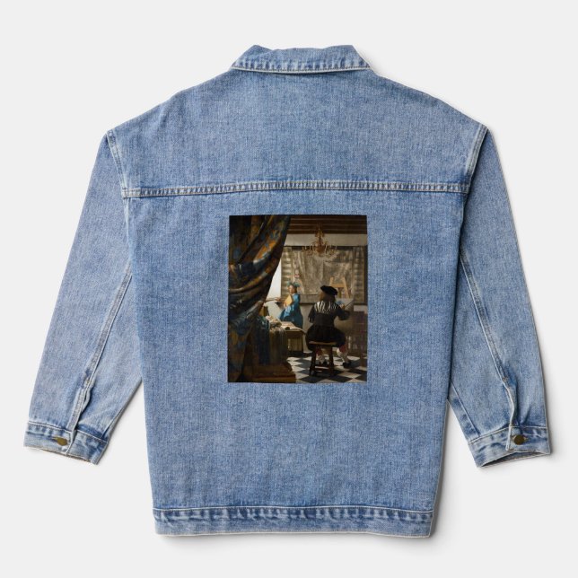 Johannes Vermeer - The Allegory of Painting Denim Jacket (Back)