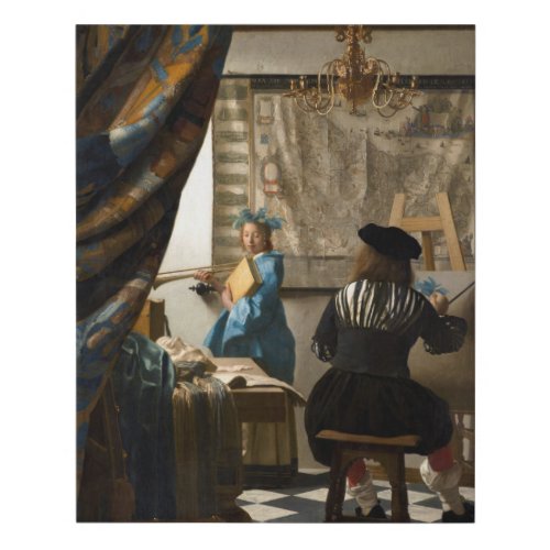 Johannes Vermeer _ The Allegory of Painting Faux Canvas Print