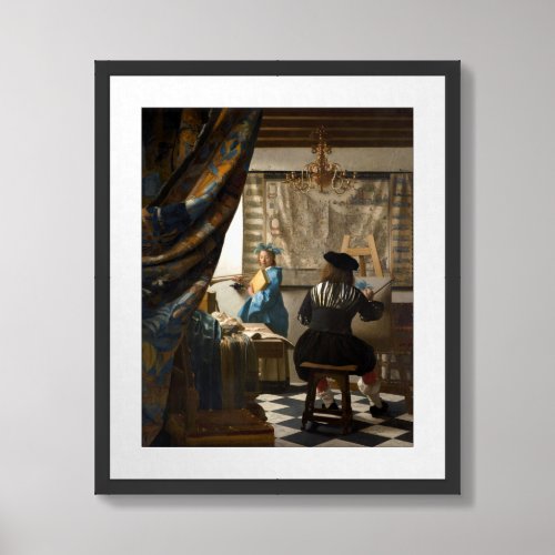 Johannes Vermeer _ The Allegory of Painting Framed Art