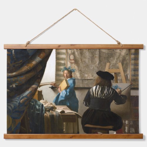 Johannes Vermeer _ The Allegory of Painting Hanging Tapestry