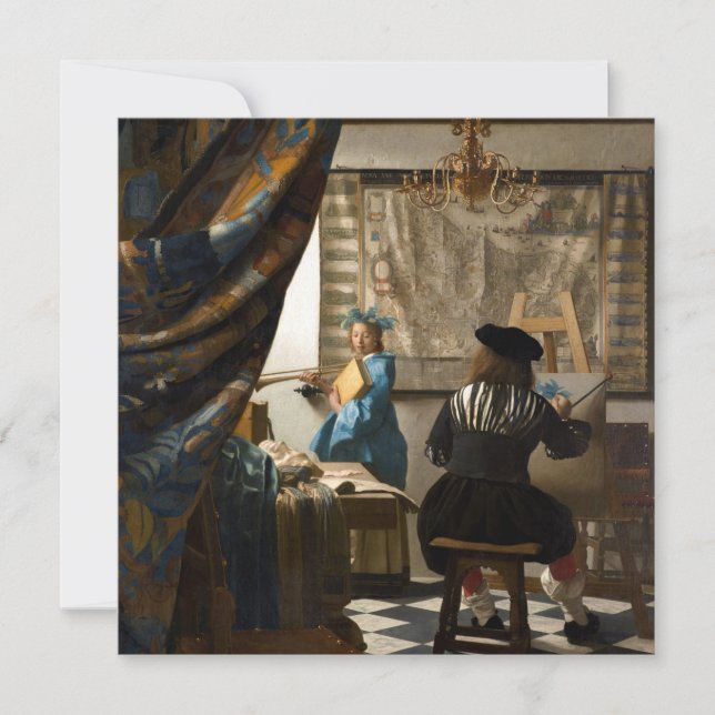Johannes Vermeer - The Allegory of Painting Invitation (Front)