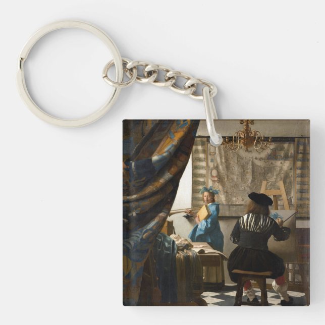Johannes Vermeer - The Allegory of Painting Keychain (Front)