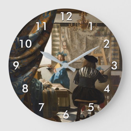 Johannes Vermeer _ The Allegory of Painting Large Clock