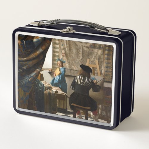 Johannes Vermeer _ The Allegory of Painting Metal Lunch Box