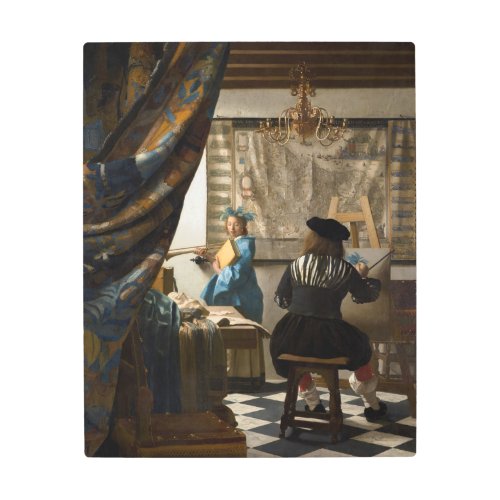Johannes Vermeer _ The Allegory of Painting Metal Print