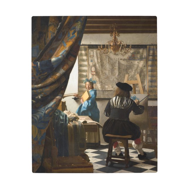 Johannes Vermeer - The Allegory of Painting Metal Print (Front)