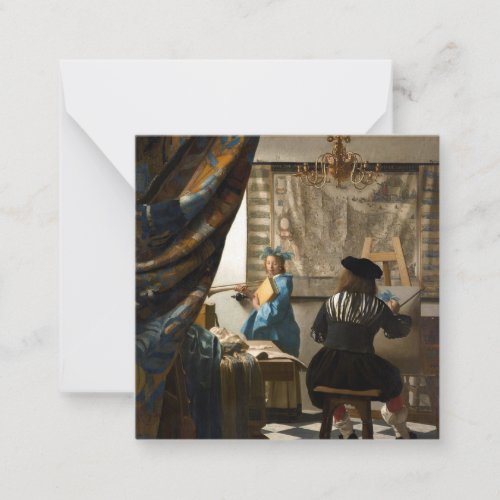 Johannes Vermeer _ The Allegory of Painting Note Card