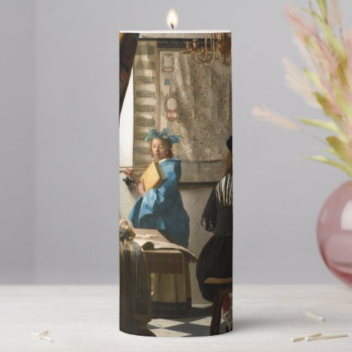 Johannes Vermeer _ The Allegory of Painting Pillar Candle